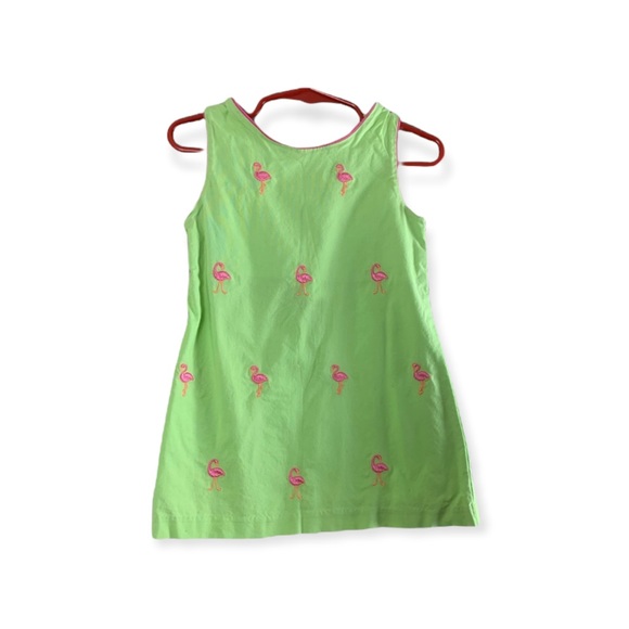 Rare Editions Sz2T Green Flamingo 🦩 Dress 👗 - Picture 2 of 6